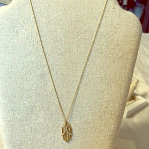 Stella and dot delicate gold chain w/ hamsa charm